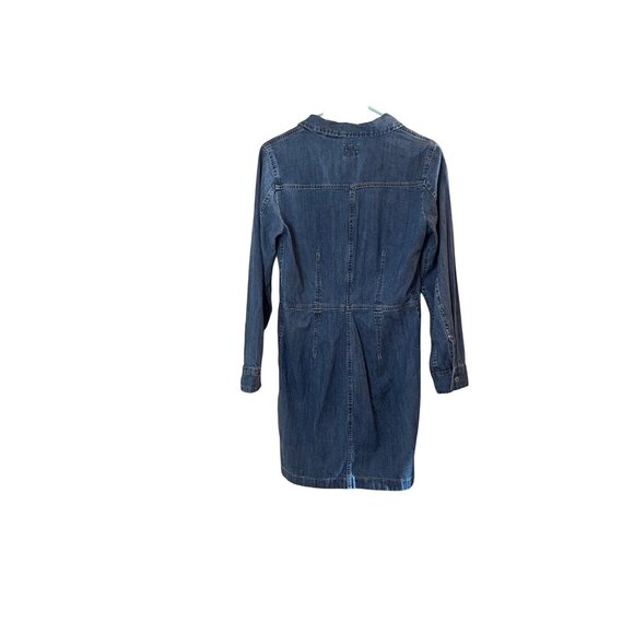 Levis Denim Otto Western Dress Button-snap Up Front Long Sleeve Mini Cut Small - Picture 6 of 14